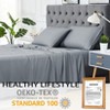 King Size 4 Piece Sheet Set, Bamboo Fiber Soft Comfy Breathable Bed Sheets Set Wrinkle-Free Hotel Bedding Bed Sheets Pillowcase Set with 16" Pockets - 3 of 4