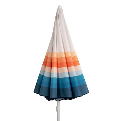 Phoenix Stripe 5.5' Tilt Beach Umbrella with Carry Bag