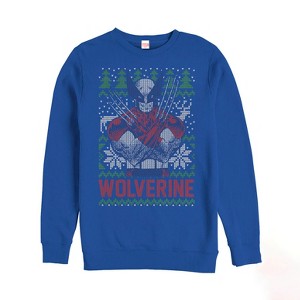 Men's Marvel Ugly Christmas X-Men Wolverine Sweatshirt - 1 of 3