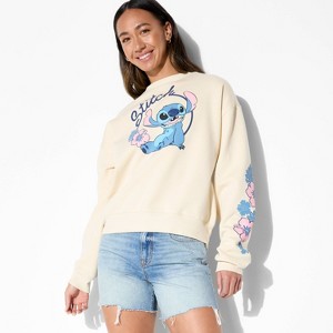 Women's Stitch Graphic Sweatshirt - Ivory - 1 of 3