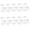 DOMETOUR 10pcs Injection Molding Classic Garden Plastic Folding Chair White - 2 of 4