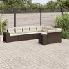 vidaXL Garden Sofa Set Brown, Cream White - 2 of 4