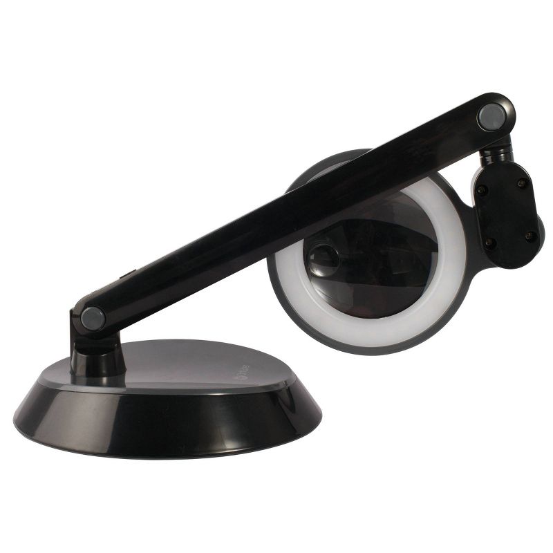 Space Saving Magnifier Desk Lamp (Includes LED Light Bulb) Black - OttLite, 3 of 8