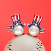 Ross-Simons 8-8.5mm Cultured Pearl and Multicolored Enamel Patriotic Gnome Earrings in Sterling Silver - 4 of 4