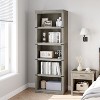 5-Shelf Bookcase, 67.4" Tall Wooden Bookshelf with Storage, Farmhouse Display Shelves for Home & Office - 2 of 4