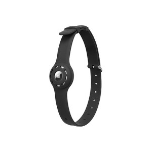 SaharaCase Adjustable Silicone Dog Collar for Apple AirTag Large Dogs) Black (AT00030) - 1 of 4