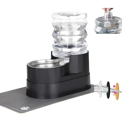 Automatic Pet Water Dispenser with Filter, Stainless Steel Gravity Water Bowl for Indoor Use