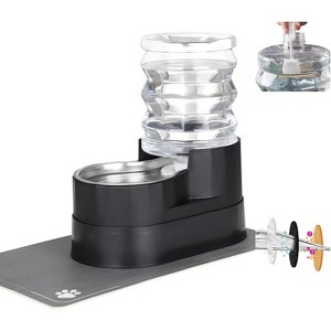 Automatic Pet Water Dispenser with Filter, Stainless Steel Gravity Water Bowl for Indoor Use - 1 of 4