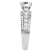 Pompeii3 1 1/2Ct 3Row Diamond & Moissanite Engagement Ring in White, Yellow, Rose Gold - 2 of 4