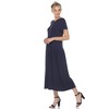 Women's Short Sleeve Asymmetrical Waist Maxi Dress - White Mark - 3 of 4