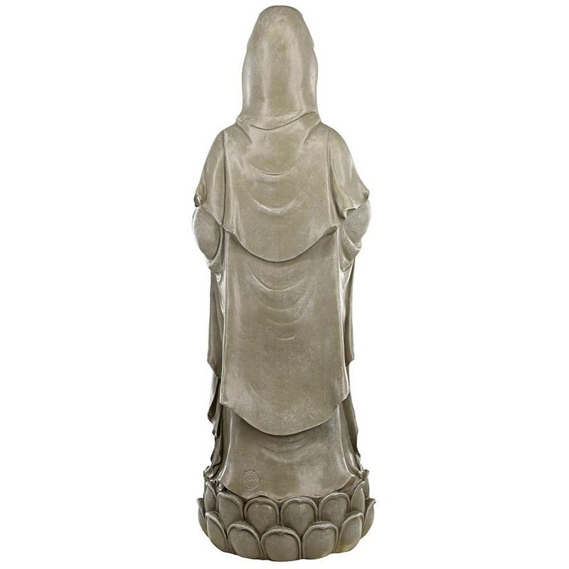 Design Toscano Goddess Guan Yin Standing on a Lotus Statue, 5 of 8