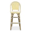 Arely  2pk Wicker Patio Bar Height Chairs - Yellow/White - miBasics - 3 of 4