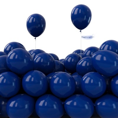 PartyWoo Balloons Navy Blue Matte Dark Small Mini 5 Inch 50 pcs