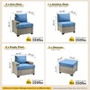 XIZZI All-Weather Rattan Furniture, Sectional Sets w/ Optional Solar Light-Up Coffee Table & Ottoman, Choose 6-9pc Configs in 8 Fade Resistant Colors - 3 of 4