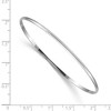 Black Bow Jewelry 2mm 14k White Gold Solid Polished Half-Round Slip-On Bangle Bracelet - 4 of 4
