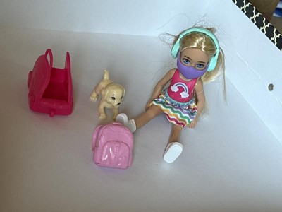 Barbie Dreamhouse Adventures Chelsea Doll & Accessories, Travel Set with  Puppy, Blonde Small Doll
