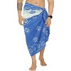LA LEELA Men's Sarong Bath Trunk Wraps Pareo One Size Allover Sun Blue - 2 of 4