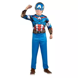 NUTRIUPS Captain America Shield Kids Captain America Costume 12 Plastic Shield Kids Superhero Dress up Captain America Shield Prop Costumes Suit for 3-10 Year Kids Boy Role Play Red 