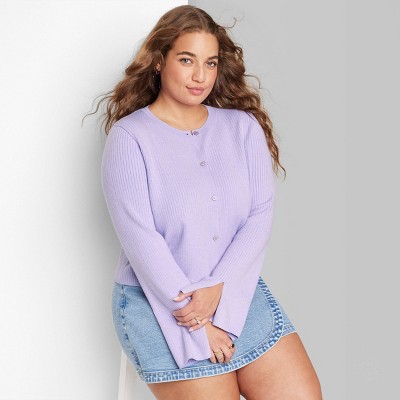 Women's Space Dyed Crewneck Pullover Sweater - Knox Rose™ Purple