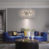 LLHZSY 12-Lights Wagon Wheel Chandelier Crystal Dandelion Pendant Lights for Dining Room-Chrome-31 1/2" - 4 of 4