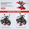 1100 LBS Motorcycle Lift Scissor Jack with Dolly & Hand Crank, Height Adjustable Center Stand for ATVs, Dirt Bikes - 3 of 4