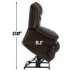 Genuine Leather Dual Motor Power Lift Recliner Chair with 8-Point Vibration Massage & Lumbar Heating, Up to 350 lbs - 4 of 4