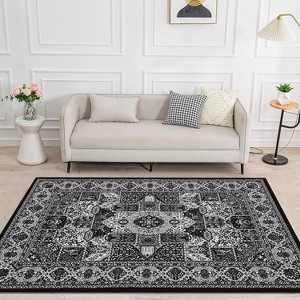 Nasitip Area Rugs,Washable Rugs Floor Carpet, Vintage Rugs for High Traffic Areas,  Non-Slip Rug for Dining Room Office Home Decor - 1 of 4