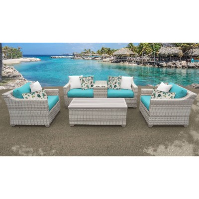 Fairmont 6pc Patio Seating Set with Cushions - Aruba - TK Classics