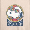 Women's - Peanuts - Groovy Snoopy Lightweight French Terry Wide Neck Long Sleeve Shirt - 2 of 4