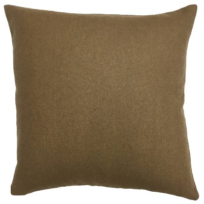 18"x18" Marron Square Throw Pillow Light Brown - The Pillow Collection