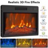 67" Fireplace TV Stand with Mantel, 23" Slim Electric Insert with 12-Color Flames, App & Remote Control - 4 of 4