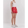 Women's High-waisted Faux Leather Short - Grey Lab - 2 of 4