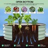 Galvanized Raised Garden Bed for Gardening, Round Metal Planter Box for Planting Plants Vegetables and Flower - 3 of 4