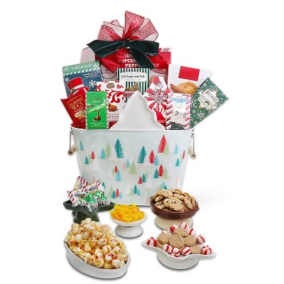 Alder Creek Gift Baskets Winter Holiday Trees Gift Basket Tote