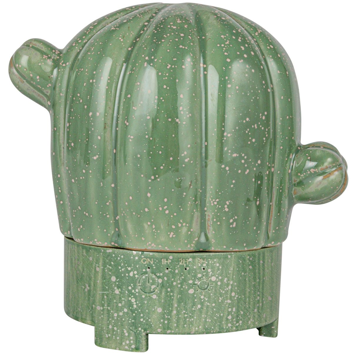 Storied Home Stoneware Cactus Oil Diffuser with Timer, Green - thumbnail 7