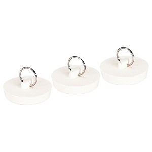 Unique Bargains Rubber Durable Hanging Ring Kitchen Drain Stopper 3 Pcs - 1 of 4