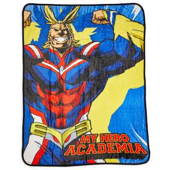 Just Funky My Hero Academia Official All Might Large Fleece Throw Blanket | 60 x 45 Inches