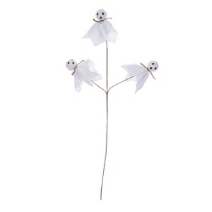 Transpac Fabric Ghost Spray Artificial Stems Foam Halloween Indoor Decoration Seasonal Craft Projects - 1 of 1