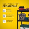 4 - Shelf Plastic Storage Shelves 48x 23x 14 Durable 200lb Capacity Pantry Office Closet Garage Easy Assembly Black - 4 of 4