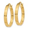 Black Bow Jewelry 3mm x 25mm 14k Yellow Gold Polished & D/C Edge Round Hoop Earrings - 2 of 4