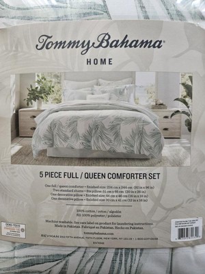 Tommy Bahama Costa Blanca 5-Piece Beige Cotton Bonus Full/Queen Comforter Set