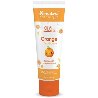 Himalaya Botanique Kids Toothpaste, Orange Flavor 4 Oz, 1 Pack : Target