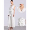 Allegra K Women's Wrap V Neck Sleeeveless Midi Pleated Dress - 2 of 4