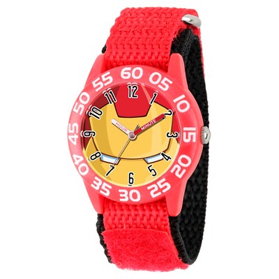 Boys' Marvel's Avengers Tony Stark Red Plastic Time Teacher Watch - Red