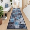 Indoor Modern Soft Non Slip Area Rugs with Leaf Print for Bedroom Living Room, Washable Low Pile Dining Room Carpet for Home Office - 3 of 4