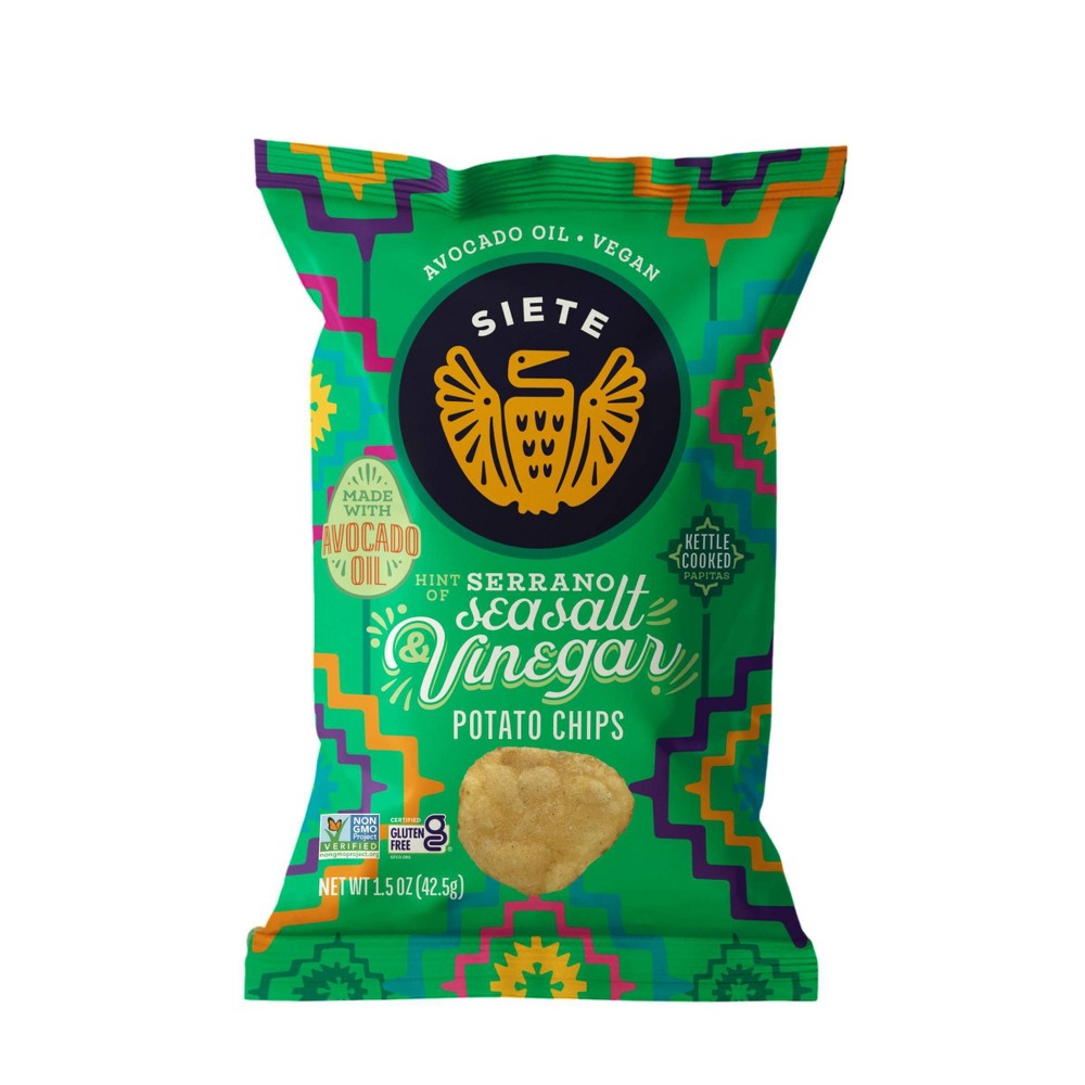Siete Sea Salt & Vinegar Cooked Potato Chips - 1.5oz