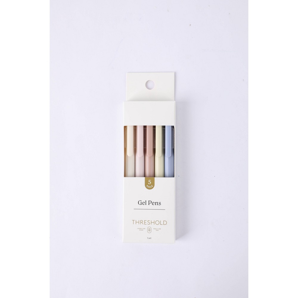 5pk Gel Pen Multicolored Ink - Threshold™