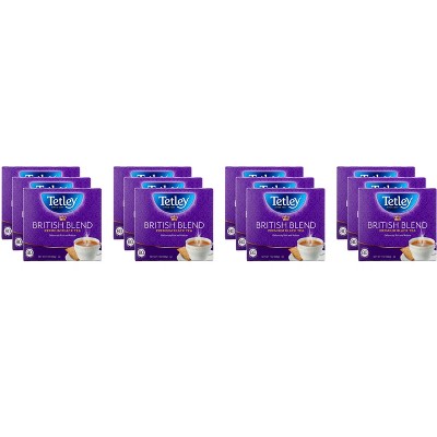 Tetley Tea British Blend - Pack of 12 - 80 bags