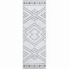 Acekool Modern Geometric Area Rug Collection, Washable Faux  Feel, Thin Foldable Non Slip TPR Backing, Blue Coffee Gray, Multiple Sizes - 2 of 4