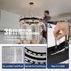 Siljoy Modern Crystal Chandelier for Dining Room,16-Light Black Round Chandelier, 31.5-inch K9 Crystal Raindrop Ceiling Light - 4 of 4